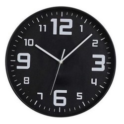 Ρολόι τοίχου πλαστικό μαύρο/λευκό 30x4,2εκ.