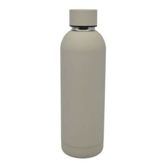 Μπουκάλι-θερμός ανοξείδωτο 18/10 soft touch taupe ματ χρώμα 500ml