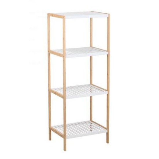 Ραφιέρα 4 ράφια ξύλινη μπαμπού 45x35x120εκ.