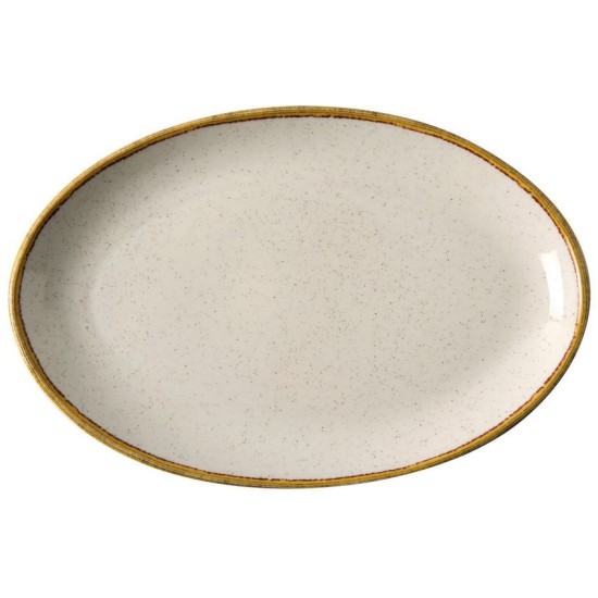 Πιατέλα πορσελάνης κρεμ 31,7x21εκ. Ivory Πιατέλα πορσελάνης κρεμ 31,7x21εκ. Ivory